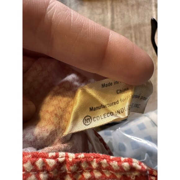 Vtg 1983 Cabbage Patch Kids Red White Plaid With Lacy Shirt Romper Coleco-1 - Picture 15 of 15